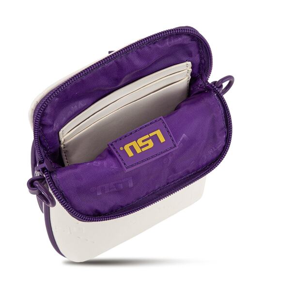 LSU Fighting Tigers NCAA Crossbody Bag w/ Keychain *New w/ Tags & Dustbag - Picture 5 of 8